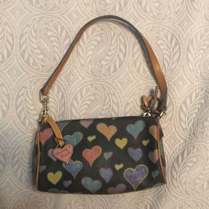 Dooney & Bourke heart purse and clutch.